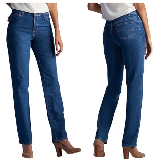 NEW Lee Relaxed Fit Straight Leg Livia Jeans Size 24W - Picture 1 of 11